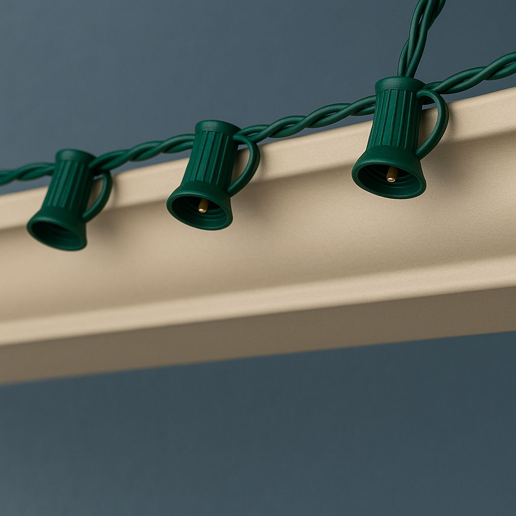 Fil vert pour lumières extérieures - se fond dans la végétation