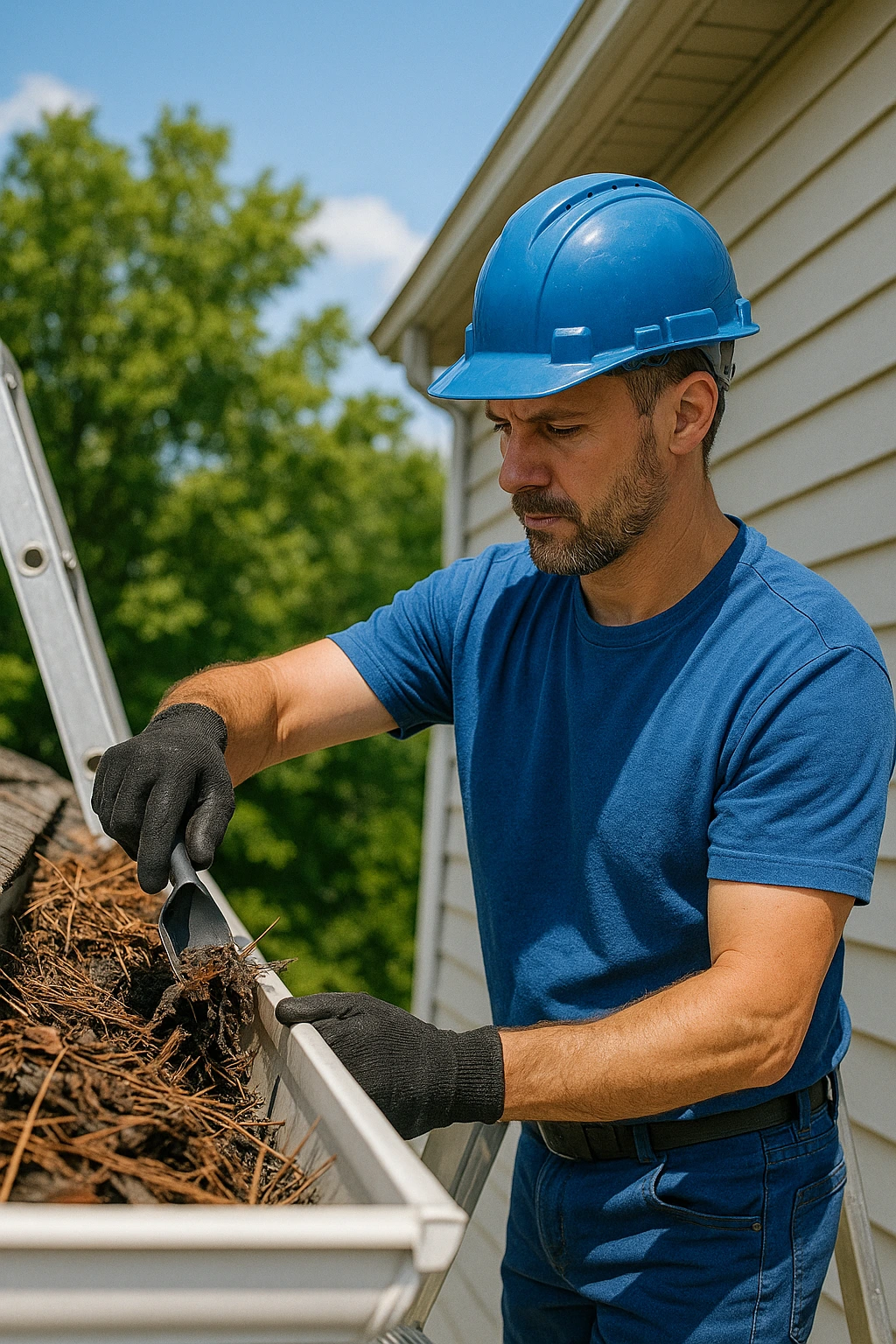 Nettoyage de gouttières